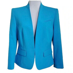 NINE WEST | Women’s Premium Collarless Fitted Blue Blazer Size 2